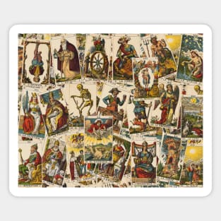 Tarot cards pattern Magnet